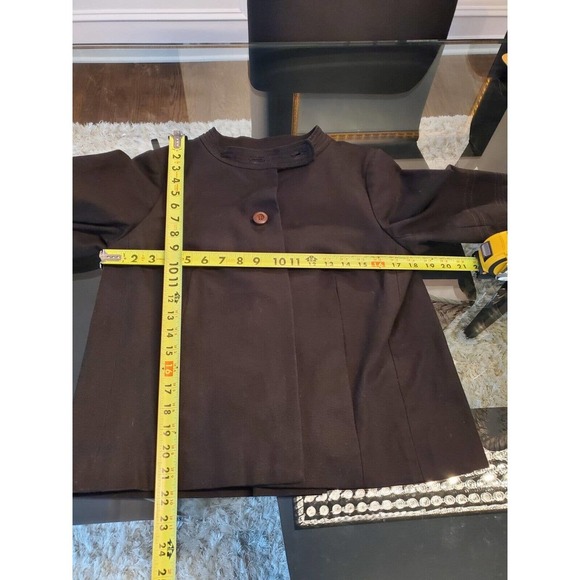 J.Crew Women Black 100% Cotton 3/4 Sleeve Buttons Front Casual Jacket Blazer 8 - Picture 11 of 11